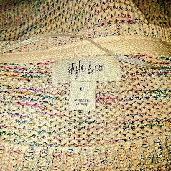 Style & Co Womens Sweater Pullover Size XL Multicolor - Picture 6 of 6